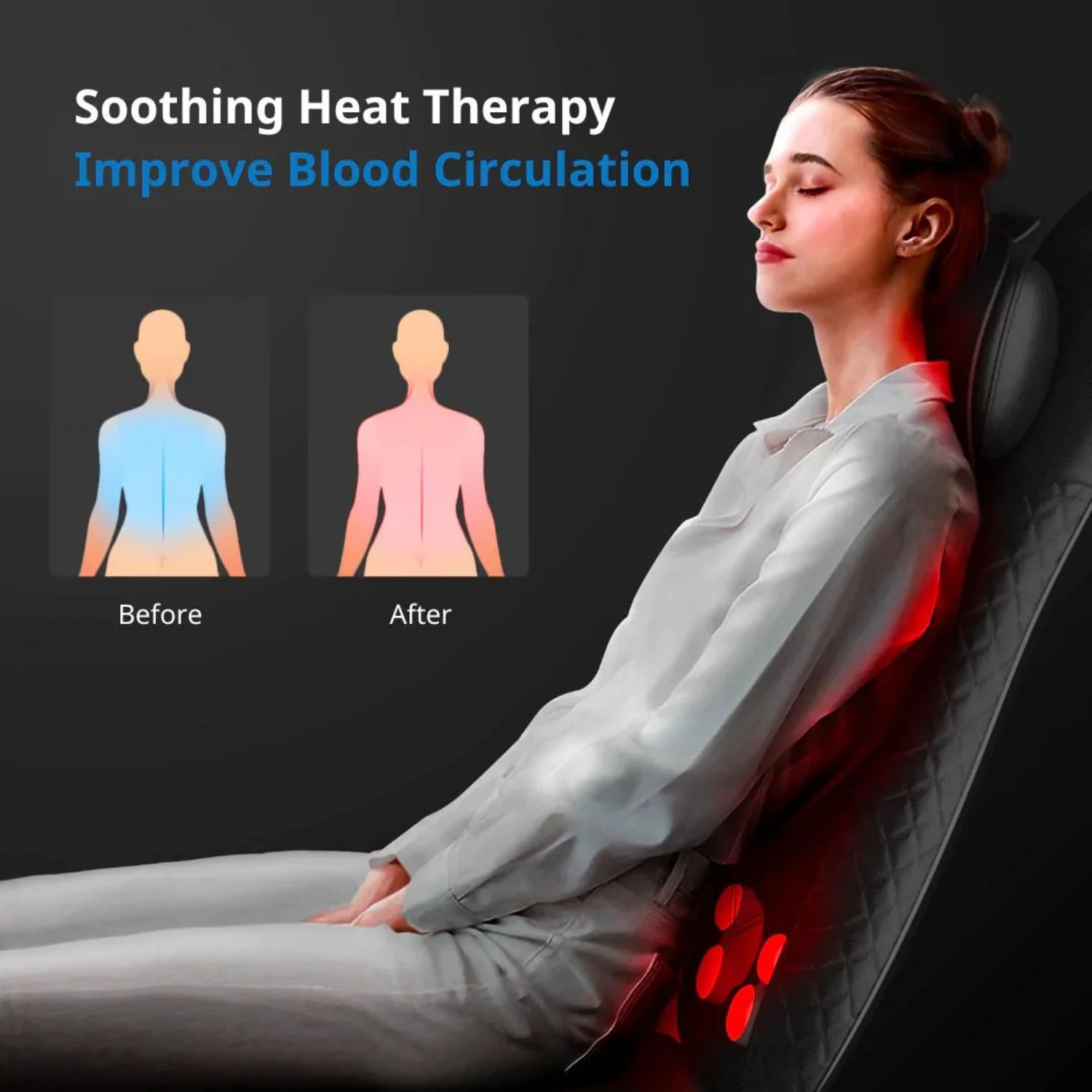 Shiatsu Neck & Back Seat Massage Chair Massager Renpho AU