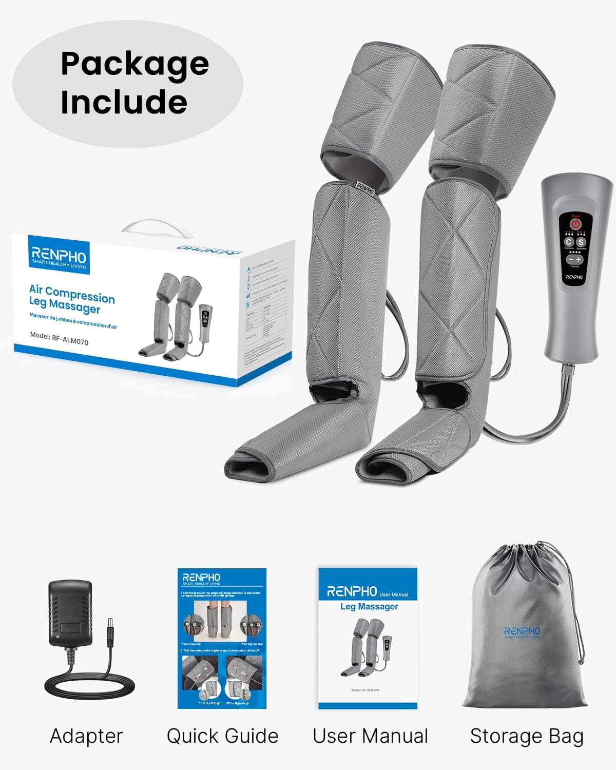 Air Compression Leg Massager Heating Massager Renpho