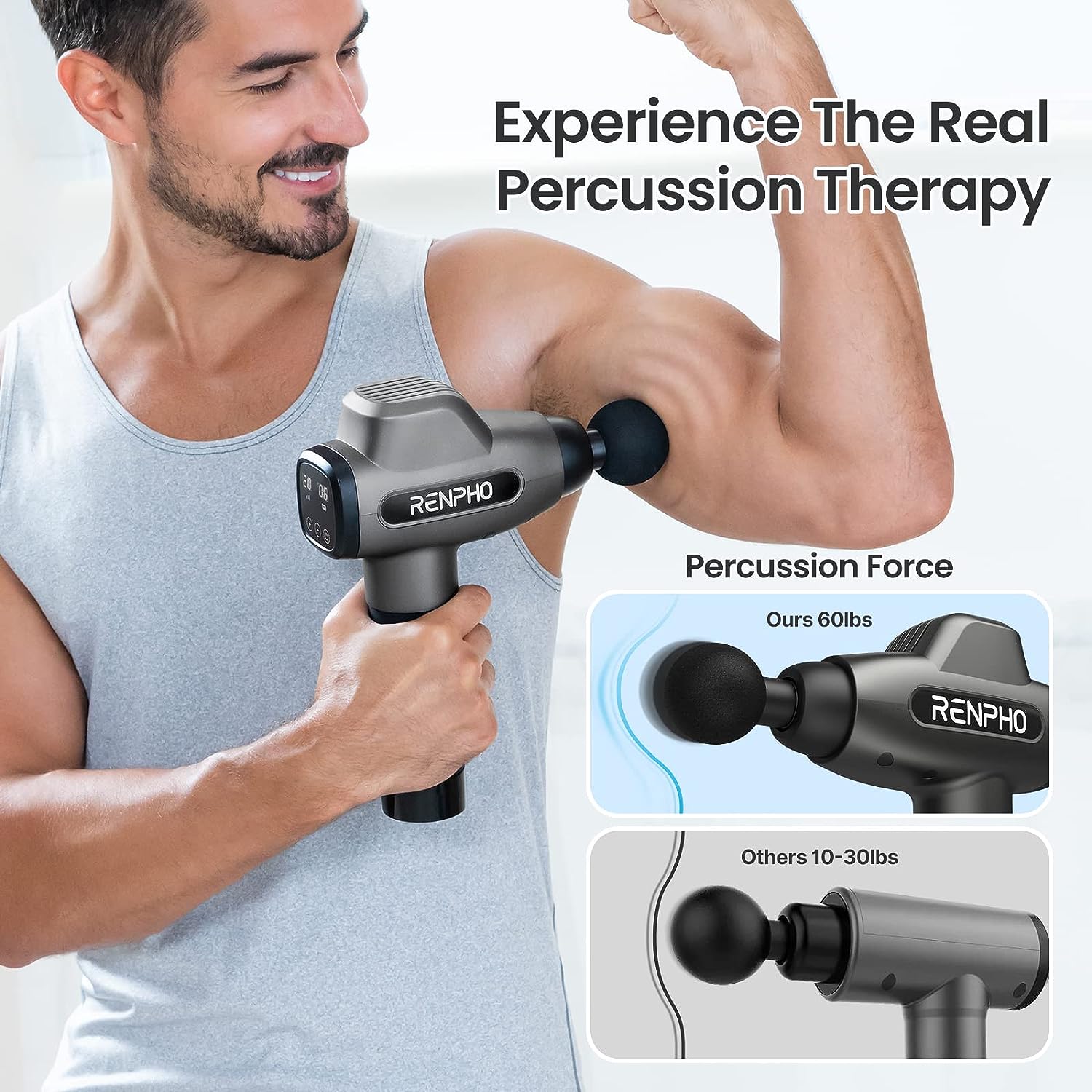 C3 Massage Gun Black Massager Renpho (A)