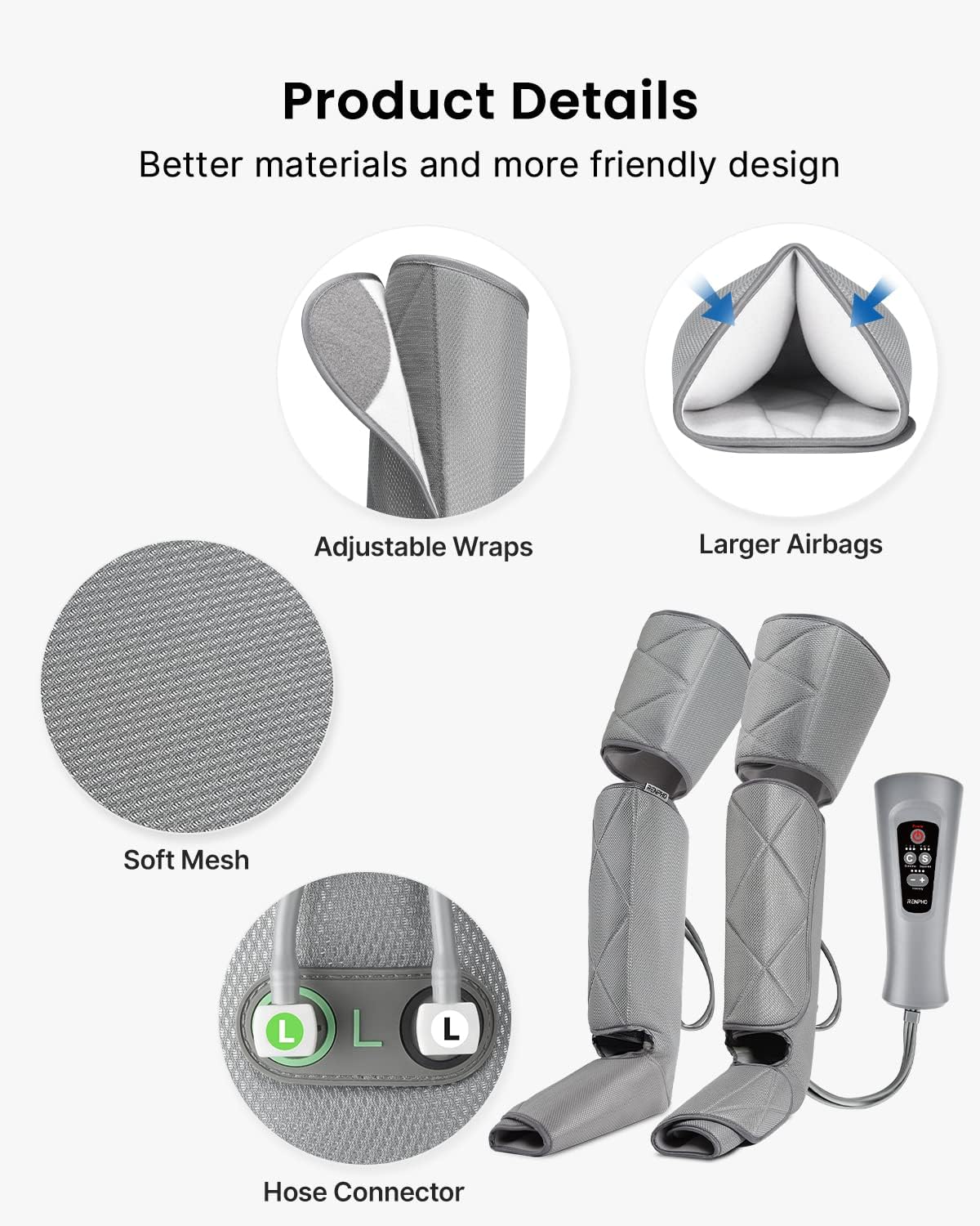 Air Compression Leg Massager Heating Massager Renpho