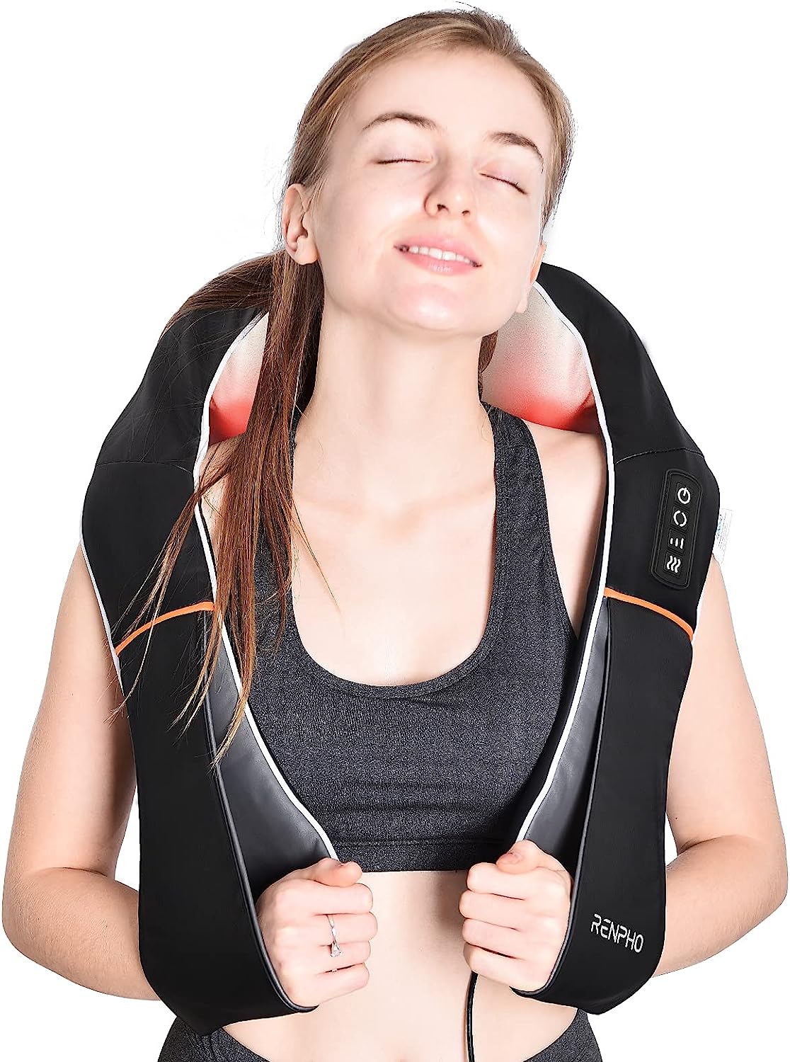  Back Massager with Adjustable Heat and Straps, Shiatsu Neck  Massagers Deep Tissue Kneading for Shoulder Muscle Pain Relax Relief,  Birthday Gifts, Carrying Bag : Health & Household