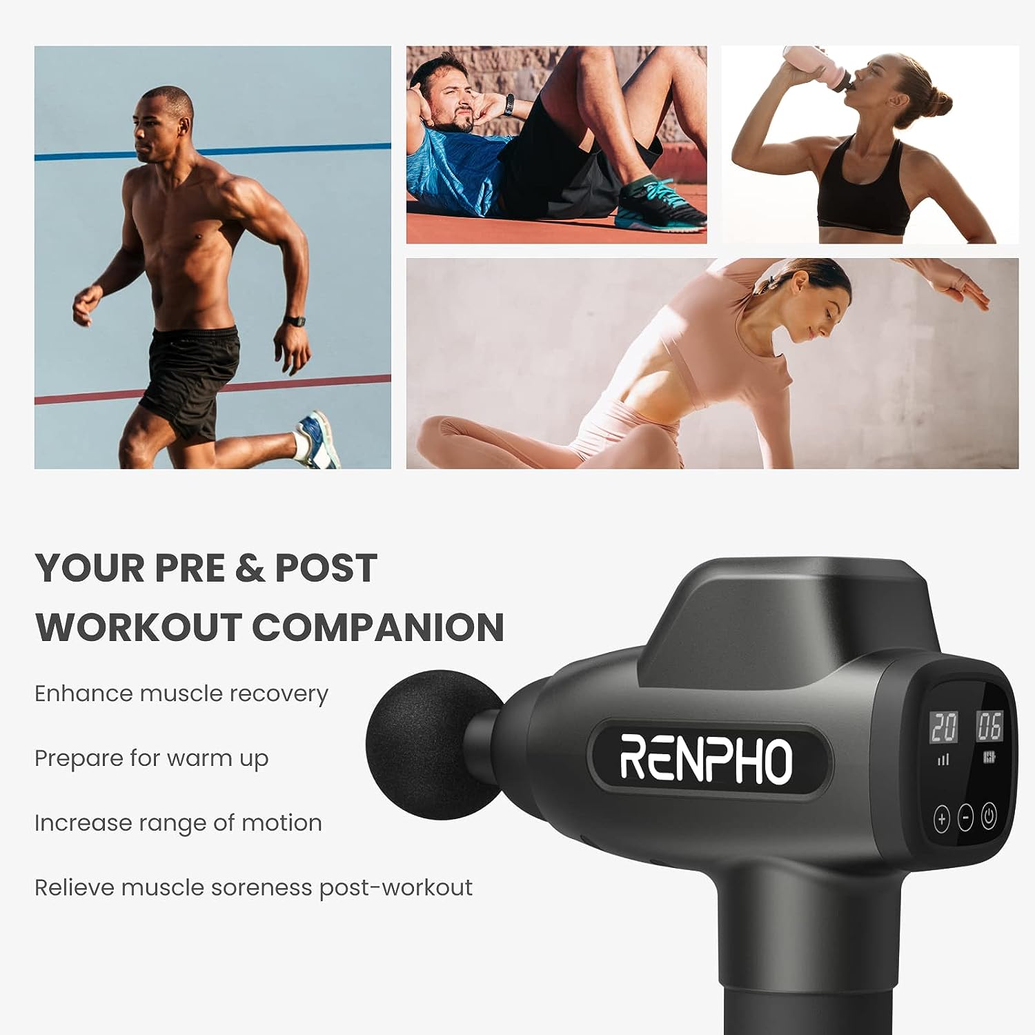 C3 Massage Gun Black Massager Renpho (A)