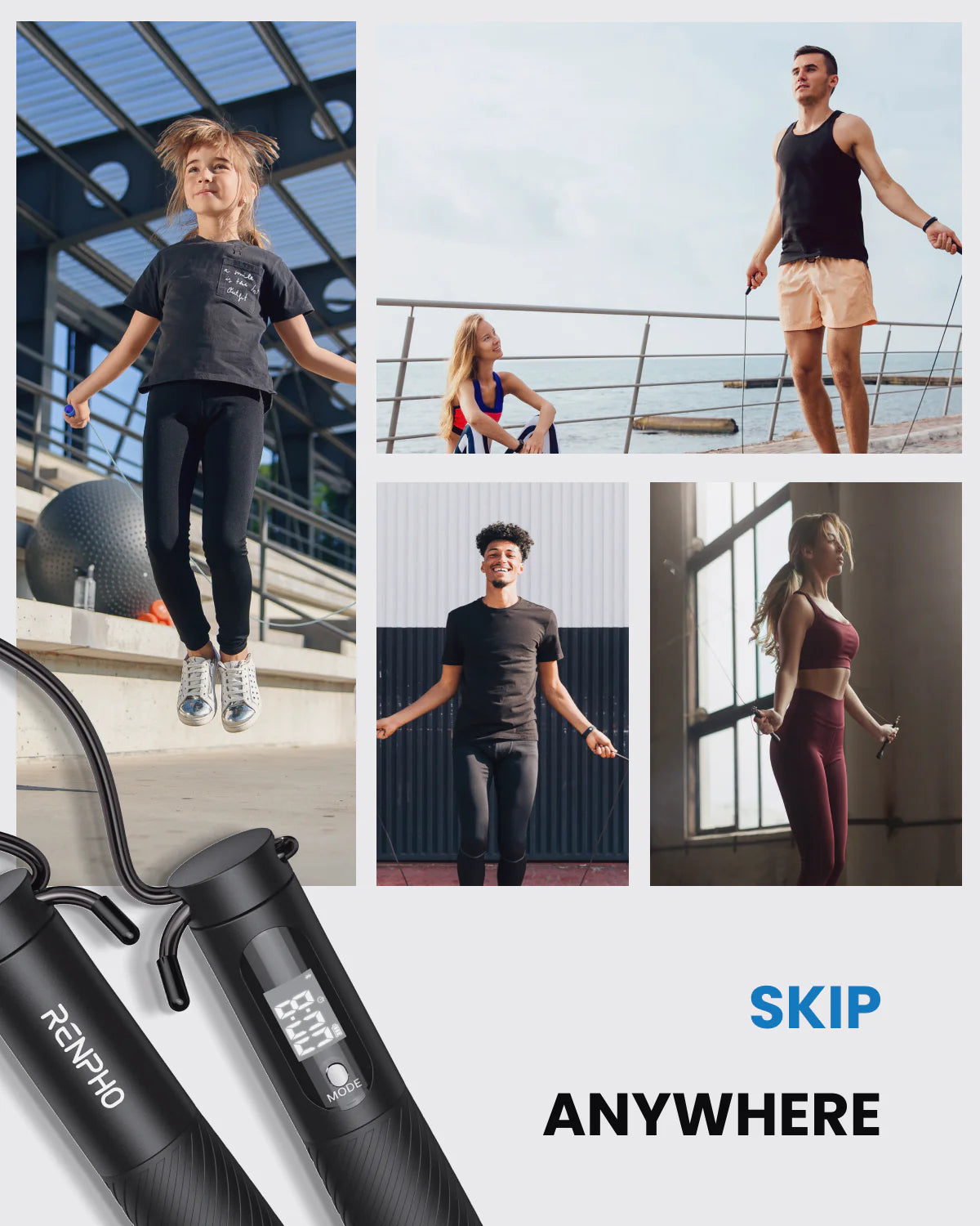 Smart Jump Rope with Cordless Ball Renpho AU