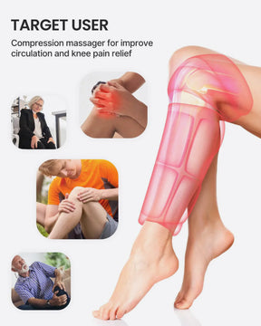 Air Compression Knee Calf Massager with Heat 