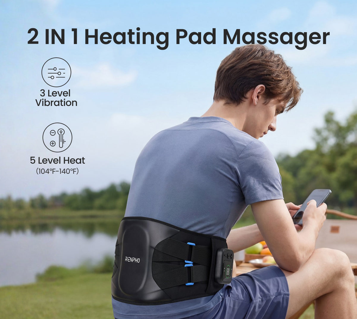 Emberace Dorsi Cordless Back Massager Waistband