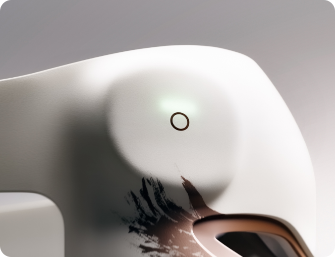 Close-up view of the cordless built-in controller